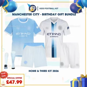 Manchester city home and third kids kit 26_27