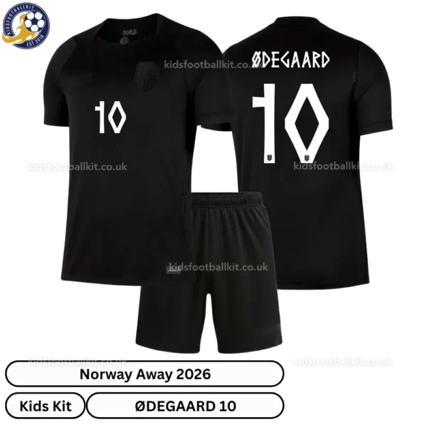 Norway Away Kids Kit 2026-over view-ØDEGAARD 10