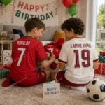 Portugal home and SPAIN away kids kits 2026-RONALDO 7 and LAMINE YAMAL 19-image