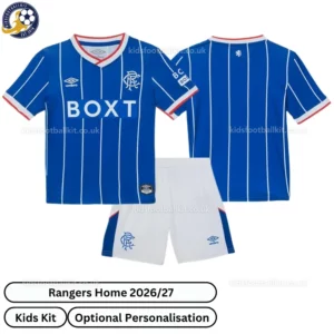 Rangers home kids kit 26_27-over view