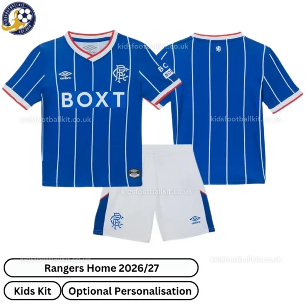 Rangers home kids kit 26_27-over view