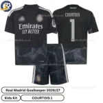 Real Madrid Goalkeeper Kids Kit 26_27-over view-COURTOIS 1