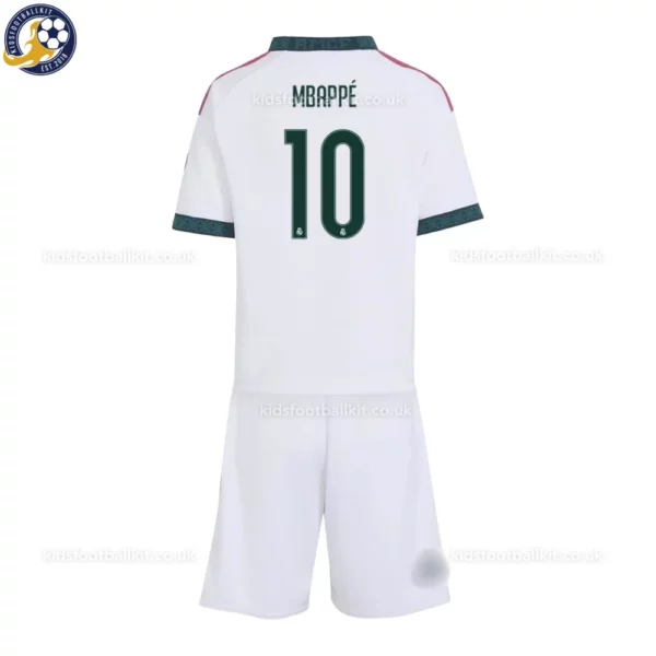 Real Madrid Home Kids Kit 26_27-back view-MBAPPÉ 10