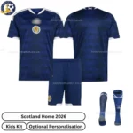 Scotland-World-Cup-Home-Kids-Kit-2026-over-view-with-socks