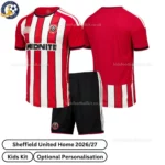 Sheffield United Home kids kit 26_27-over view