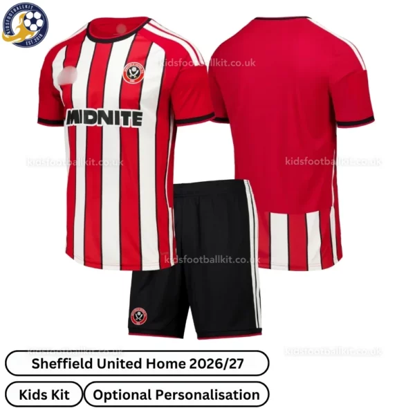 Sheffield United Home kids kit 26_27-over view