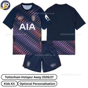 Tottenham Away Kids Kit 26_27-over view