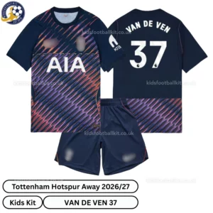 Tottenham Away Kids Kit 26_27-over view-VAN DE VEN 37