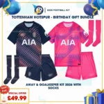 Tottenham away and goalkeeper kids kit 2026
