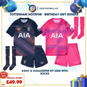 Tottenham away and goalkeeper kids kit 2026