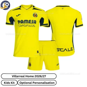 Villarreal home kids kit 26_27-over view