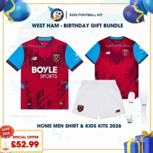 West Ham home men shirt and kids kit 26_27