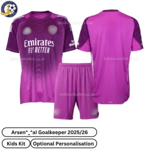 North London Red Goalkeeper Kids Football Kit 2025/26 (No Socks) - Purple