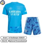 ar-snl goalkeeper kids kit 26_27-front view-blue