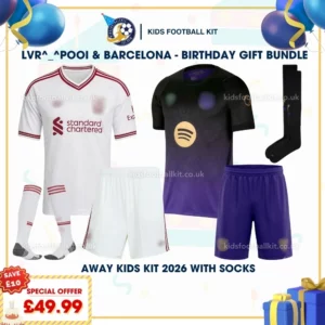 l-p and barcelona away kids kits 2026
