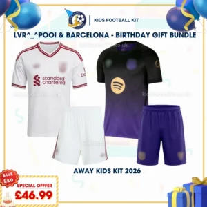 l-p and barcelona away kids kits 2026