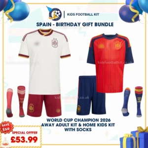 spain home and away adult kit and kids kit 26