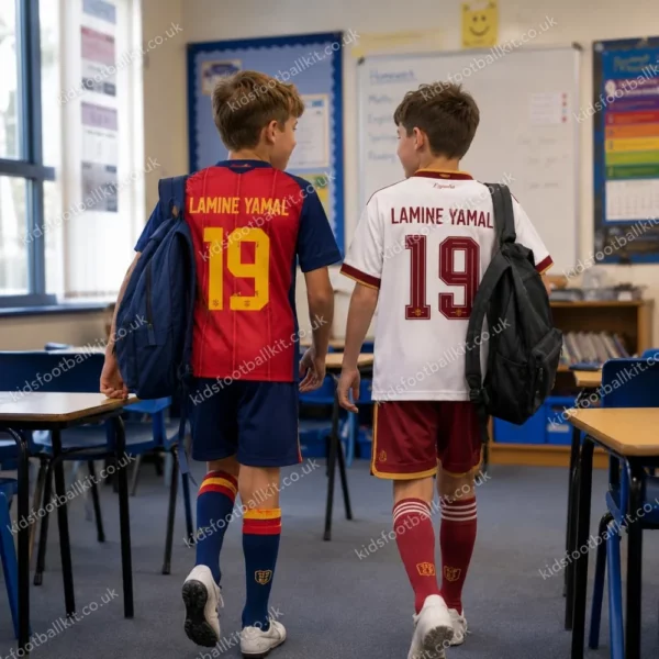 spain home and away kids kit 26-LAMINE YAMAL 19-image