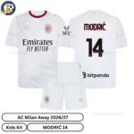 AC Milan Away Kids Kit 26_27-over view-MODRIĆ 14