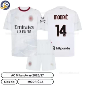 AC Milan Away Kids Kit 26_27-over view-MODRIĆ 14