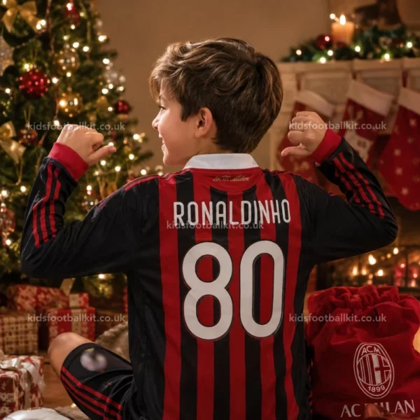 AC Milan Home Kids Kit 09_10-RONALDINHO 80-image