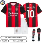 AC Milan Home Kids Kit 26_27-over view 2-RAFA LEÃO 10
