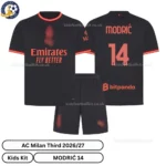 AC Milan Third Kids Kit 26_27-over view-MODRIĆ 14