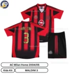 AC Milan home kids kit 2004_05-over view-MALDINI 3