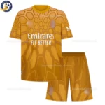 Ac Milan Goalkeeper kids kit 26_27-front view-Gold