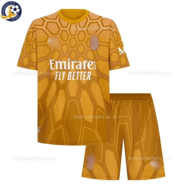 Ac Milan Goalkeeper kids kit 26_27-front view-Gold