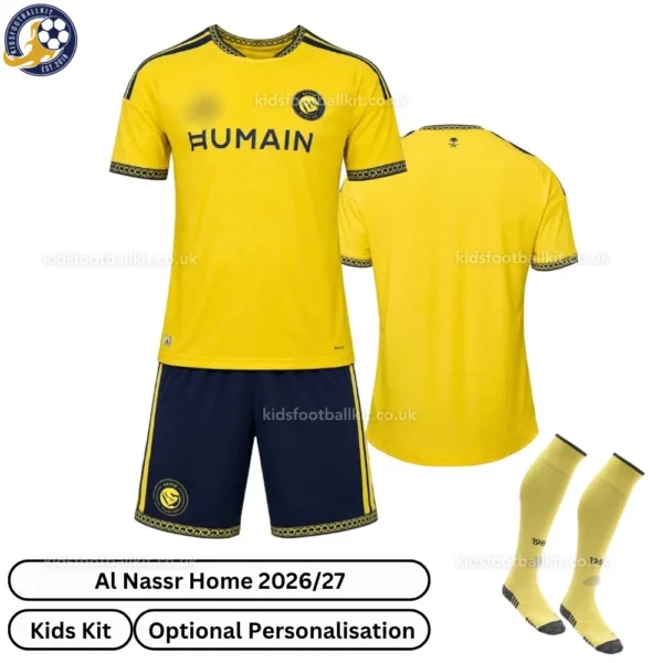 Al Nassr Home Kids Kit 26_27-over view with socks