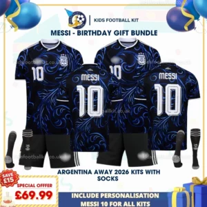 Argentina Away Kids Kits 2026 - MESSI 10-p