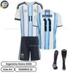 Argentina-Home-Kids-Football-Kit-2026-DIMARIA-11-over-view-with-socks-re