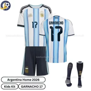 Argentina-Home-Kids-Football-Kit-2026-GARNACHO-17-over-view-with-socks-re