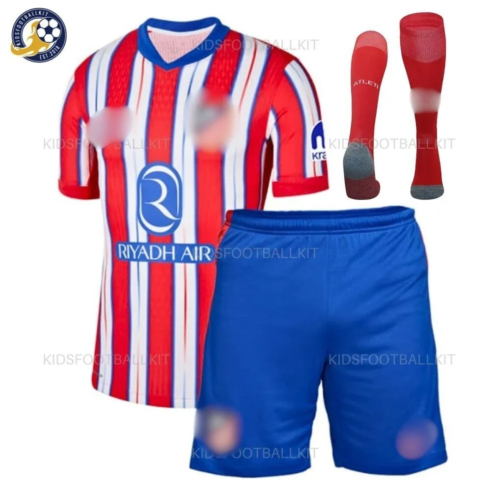 Atletico Madrid Home Adult Football Kit 2024/25 (With Socks)