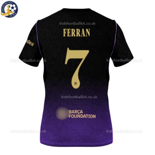 Barcelona Away Kids Kit 26_27-back view-FERRAN 7