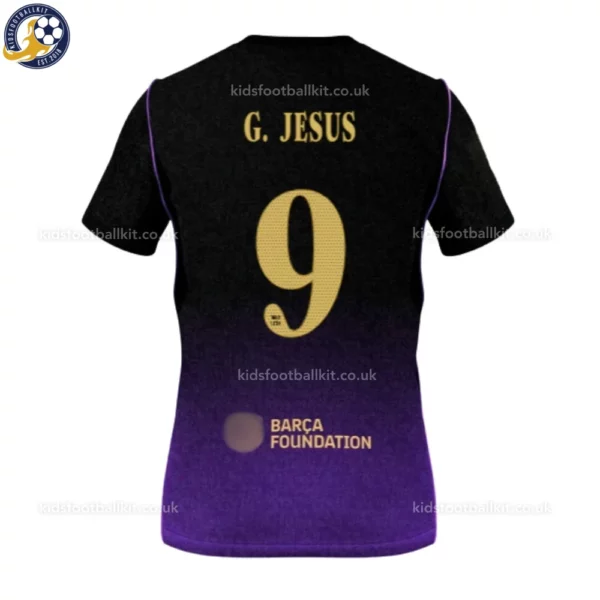 Barcelona Away Kids Kit 26_27-back view-G. JESUS 9