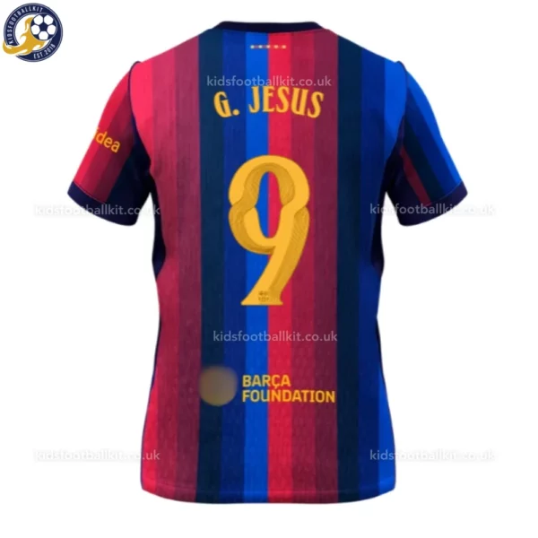 Barcelona Home Men Shirt 26_27-back view-G. JESUS 9