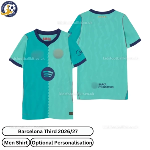 Barcelona Third men shirt 26_27-over view