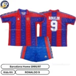Barcelona home kids kit 1995_97-over view-RONALDO 9