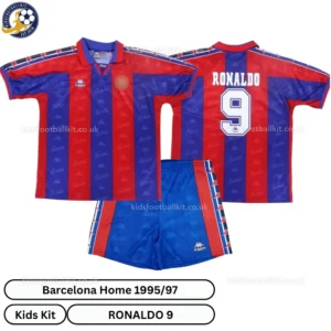 Barcelona home kids kit 1995_97-over view-RONALDO 9
