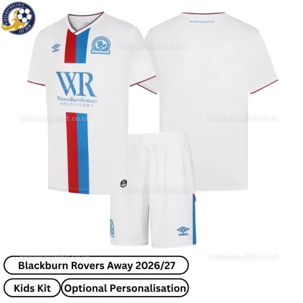 Blackburn Rovers Away kids kit 26_27-over view