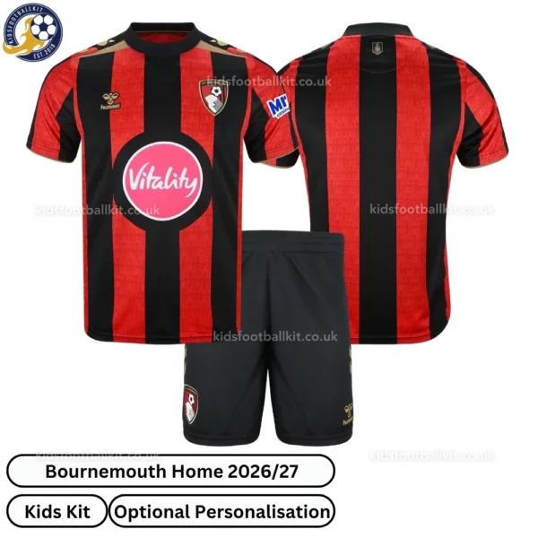 Bournemouth home kids kit 26_27-over view