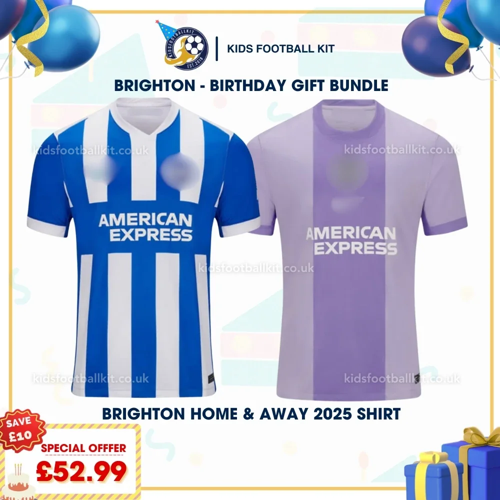 Brighton Birthday Gift Pack – Home and Away Men Football Shirt 2025/26