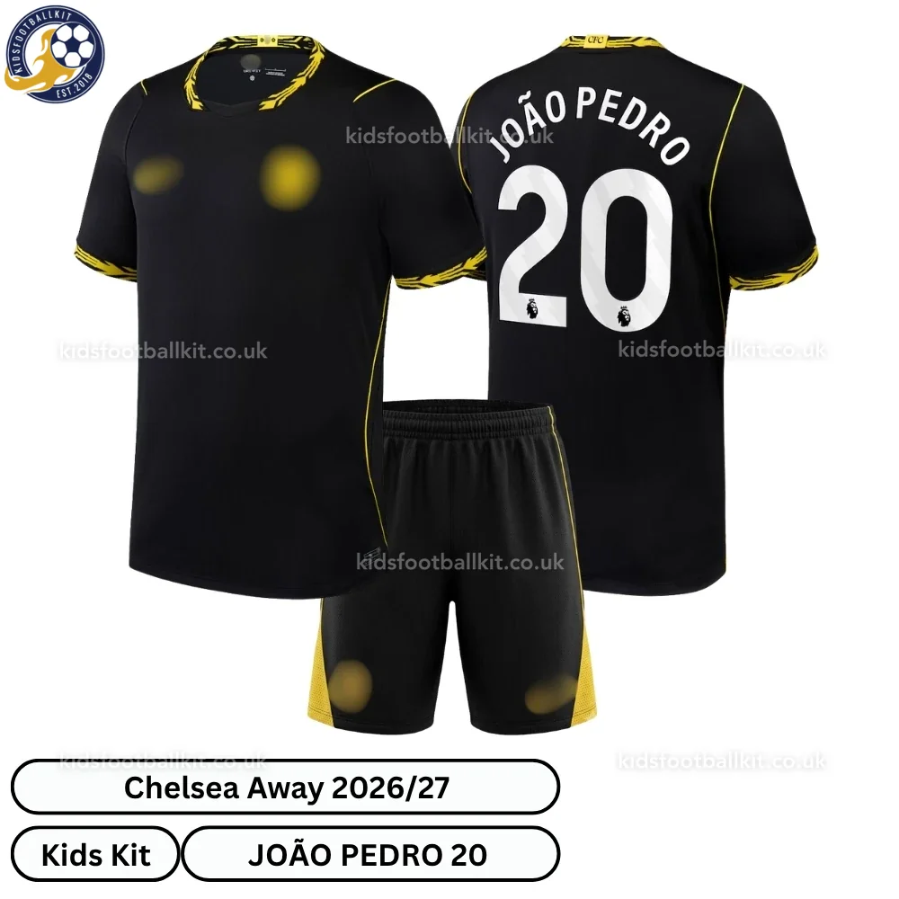 Chelsea Away Kids Football Kit 2026/27 – JOÃO PEDRO 20 (No Socks)