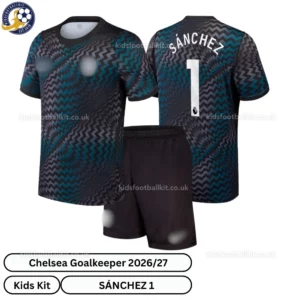 Chelsea Goalkeeper Kids Kit 26_27-over view-SÁNCHEZ 1