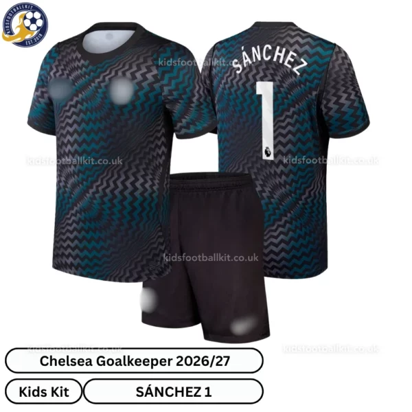 Chelsea Goalkeeper Kids Kit 26_27-over view-SÁNCHEZ 1