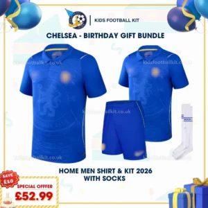 Chelsea home men shirt and kids kit 26_27