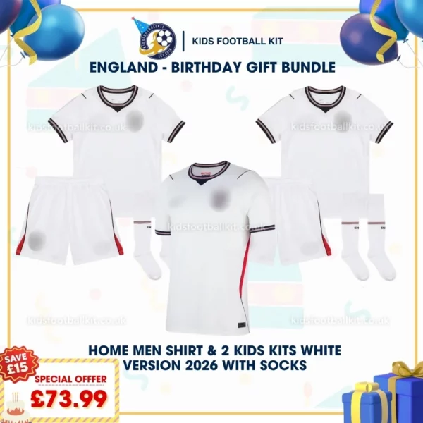 England Home men and kids kits 2026 with socks-p