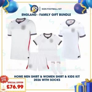 England Home men women and kids kits 2026 with socks-p